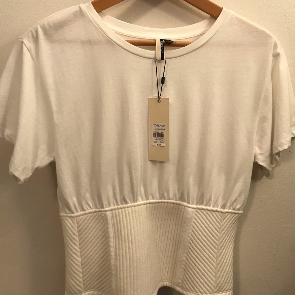 Topshop White Tee Corset New Size US 4